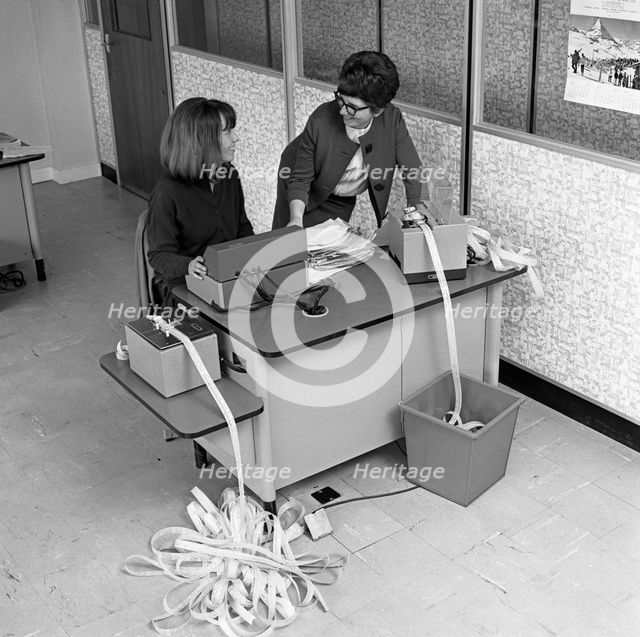 Punch room at Tetley's brewers, Leeds, West Yorkshire, 1968. Creator: Michael Walters.
