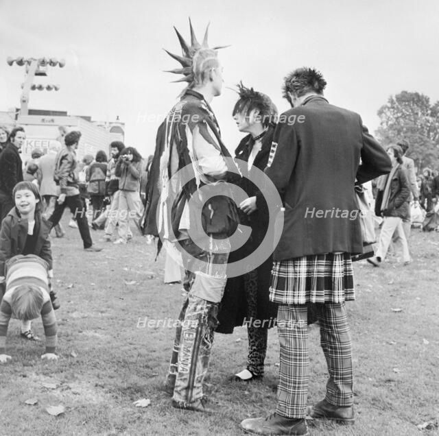 Punks at a festival, early 1980s. Artist: Henry Grant