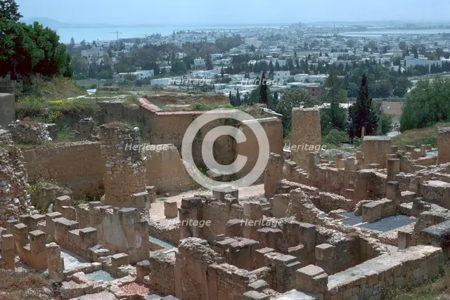 Punic and Roman streets on Byrsa hill in Carthage, 2nd century BC. Artist: Unknown