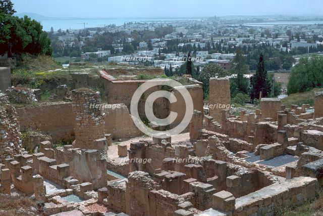 Punic and Roman streets on Byrsa hill in Carthage, 2nd century BC. Artist: Unknown