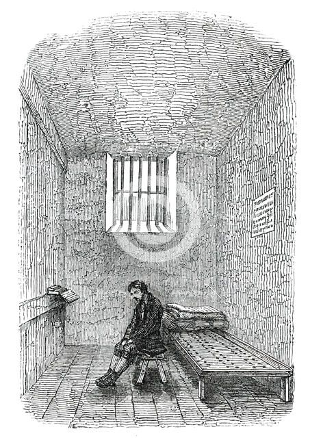 Punishment Cell, Newgate Prison, 1850. Creator: Unknown.