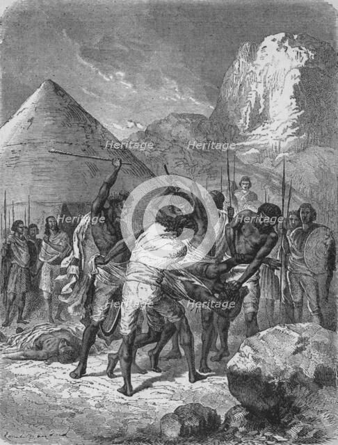 'Punishment of Abyssinian Captives', c1880. Artist: Unknown.