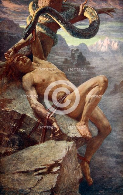 'Punishment of Loke', 1890.  Creator: James Doyle Penrose.