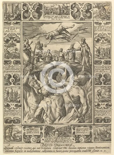 Punitio Tirannorum, from Allegories of the Christian Faith, from Christian and Profane Allegor.... Creator: Hendrik Goltzius.