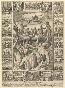 Punitio Tirannorum, from Allegories of the Christian Faith, from Christian and Profane Allegor.... Creator: Hendrik Goltzius