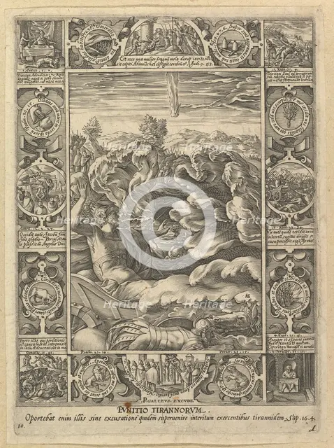Punitio Malorum, from Allegories of the Christian Faith, from Christian and Profane Allego....n.d. Creator: Hendrik Goltzius.