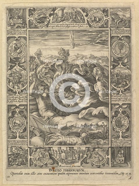 Punitio Malorum, from Allegories of the Christian Faith, from Christian and Profane Allego....n.d. Creator: Hendrik Goltzius.