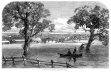 Punt Road, Richmond - Floods at Melbourne, Australia, 1864