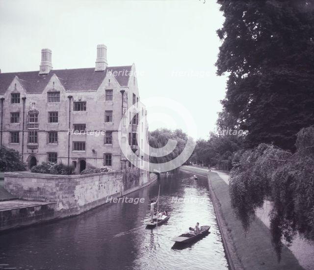 Punting on 'The Backs' at Cambridge, c1955. Creator: Arthur Charles Kirby Ware.