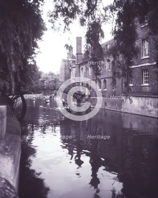 Punting on 'The Backs' at Cambridge, c1955. Creator: Arthur Charles Kirby Ware.
