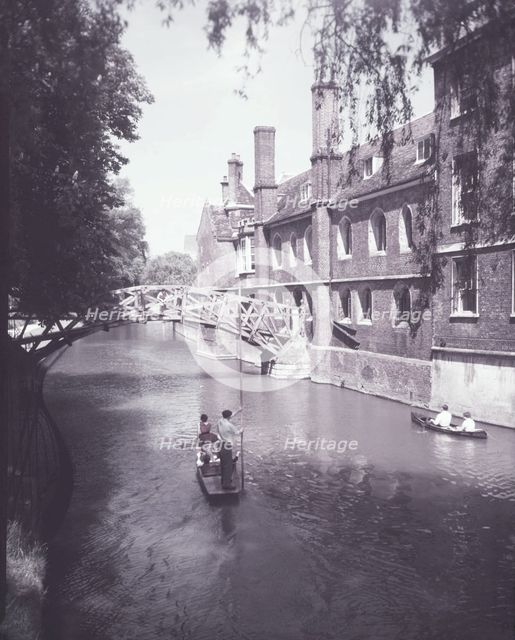 Punting on 'The Backs' at Cambridge, c1955. Creator: Arthur Charles Kirby Ware.