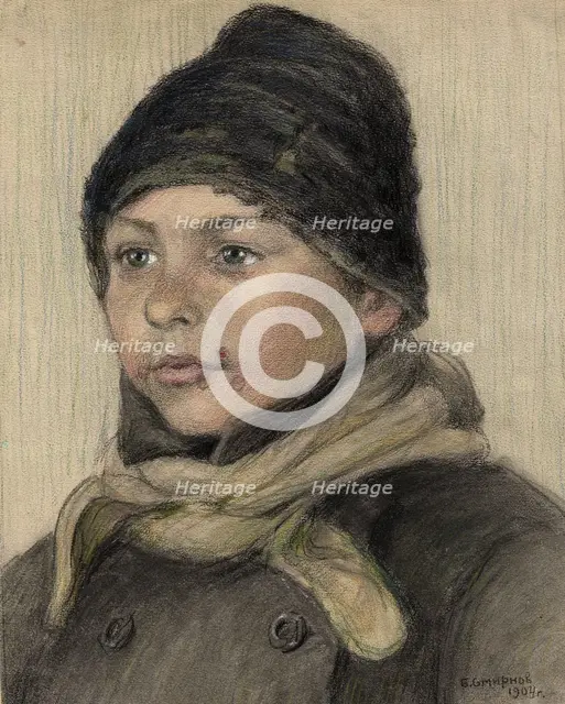 Pupil at the Irkutsk City School, 1904. Creator: Boris Vasilievich Smirnov.