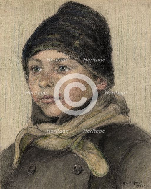 Pupil at the Irkutsk City School, 1904. Creator: Boris Vasilievich Smirnov.