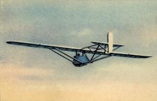 Pupil in camouflaged Zögling training glider, 1932. Creator: Unknown
