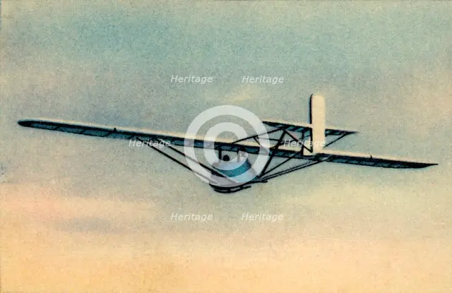 Pupil in camouflaged 'Zögling' training glider, 1932. Creator: Unknown.