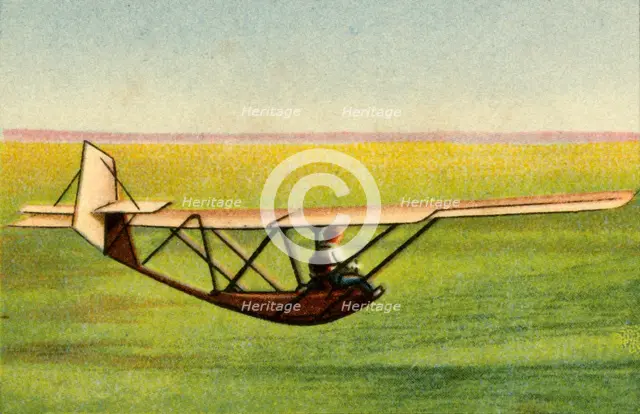 Pupil in 'Zögling' training glider at the Rhön-Rossitten Society gliding school, Germany, 1932.  Creator: Unknown.