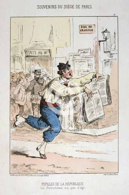 'Pupilles de la Republique', Siege of Paris, 1870-1871. Artist: Anon