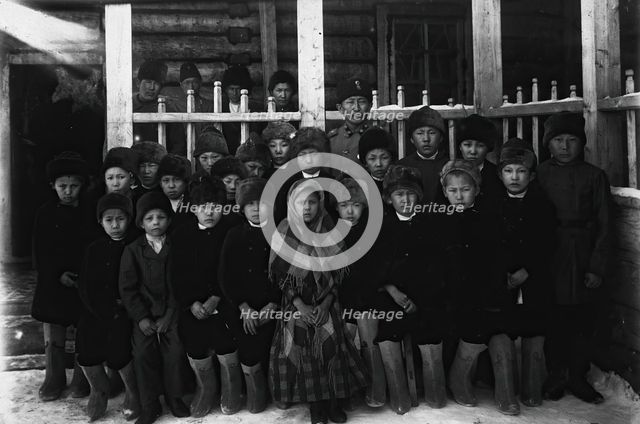 Pupils of the parish school, 1890. Creator: Unknown.