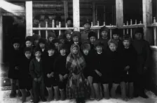 Pupils of the parish school, 1890. Creator: Unknown