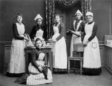 Pupils at Uppsala Housekeeping School, 1890-1899. Creator: Henri Osti