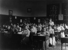 Pupils in class, 4th Division, (1899?). Creator: Frances Benjamin Johnston