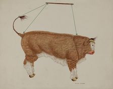 Puppet: Bull, c. 1940. Creator: Hilda Olson