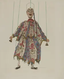 Puppet - "Chinese Minstrel", c. 1936. Creator: Vera Van Voris