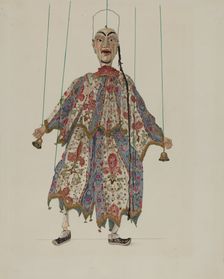 Puppet - "Chinese Minstrel", c. 1936. Creator: Vera Van Voris