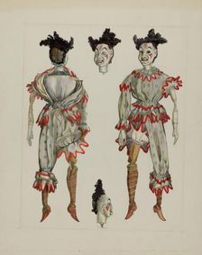 Puppet - "Clown on a Tear", c. 1937. Creator: Verna Tallman