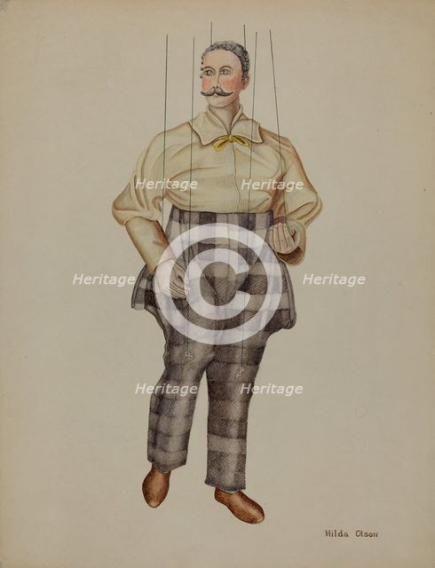 Puppet - "Simon Legree", c. 1939. Creator: Elmer Weise.