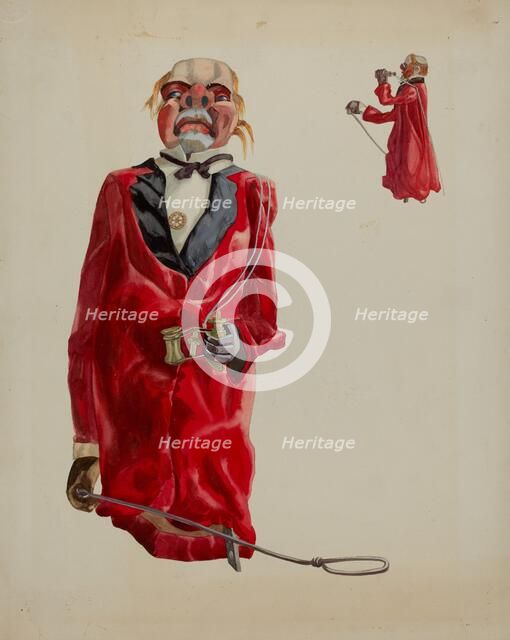 Puppet with Opera Glass, c. 1937. Creator: Verna Tallman.