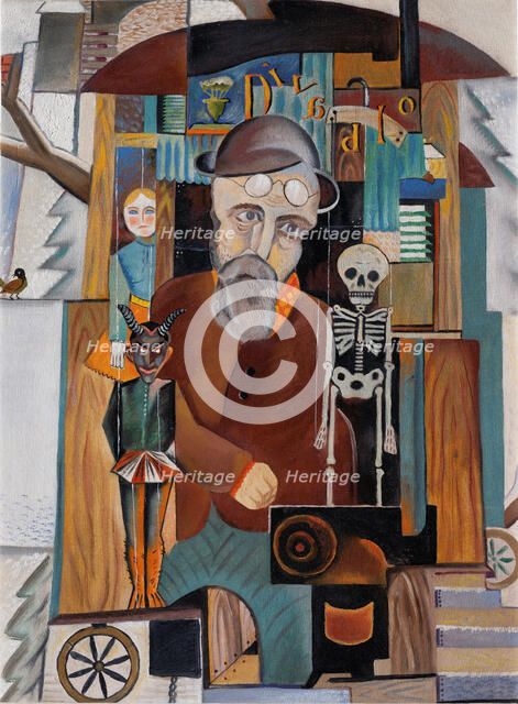 Puppeteer, 1921. Creator: Styrsky, Jindrich (1899-1942).