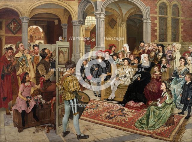 Puppetry at the Court of Margaret of Austria (Mechelen 1515), 1897. Creator: Geets, Willem (1838-1919).
