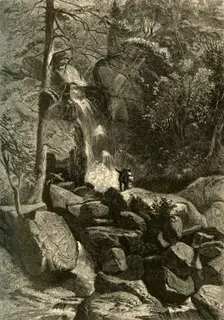 Purgatory Falls, Head-Waters of the Roanoke 1872. Creator: John J. Harley