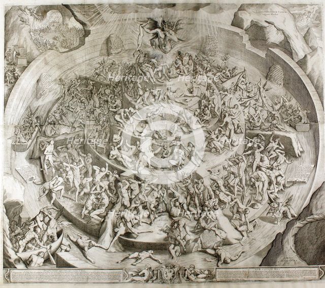 Purgatorio. Illustration to the Divine Comedy by Dante Alighieri (After drawing by Bernardino Poccet