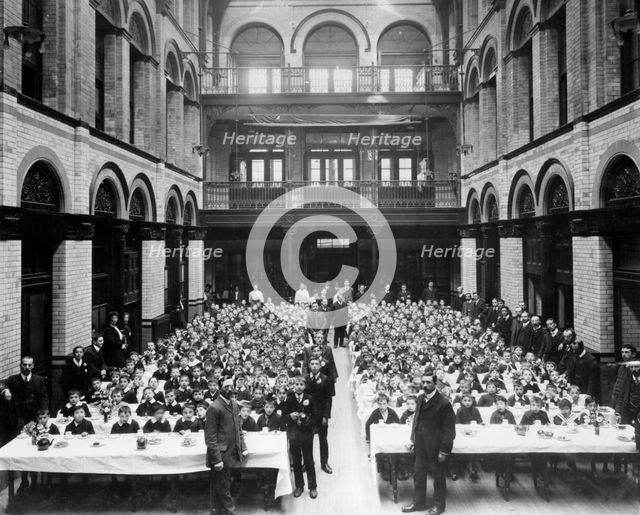 Purim party at the Jewish Free School, 1908. Creator: Unknown.