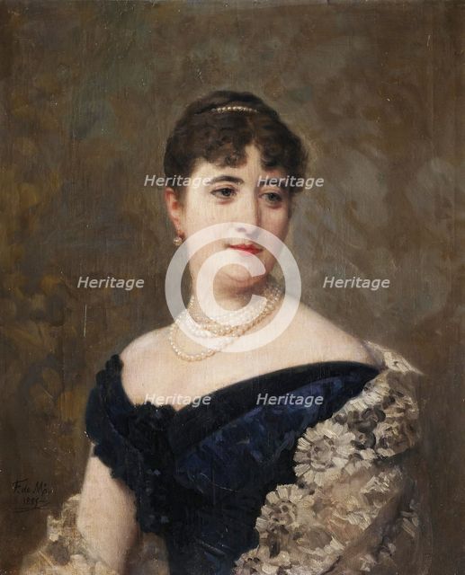 Purificación Fontán, Marchioness of Pazo de la Merced, 1885. Creator: Federico de Madrazo y Kuntz.