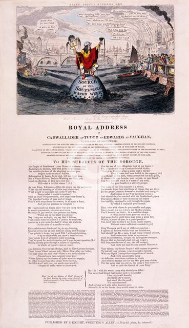 Purity of the River Thames, 1832. Artist: George Cruikshank