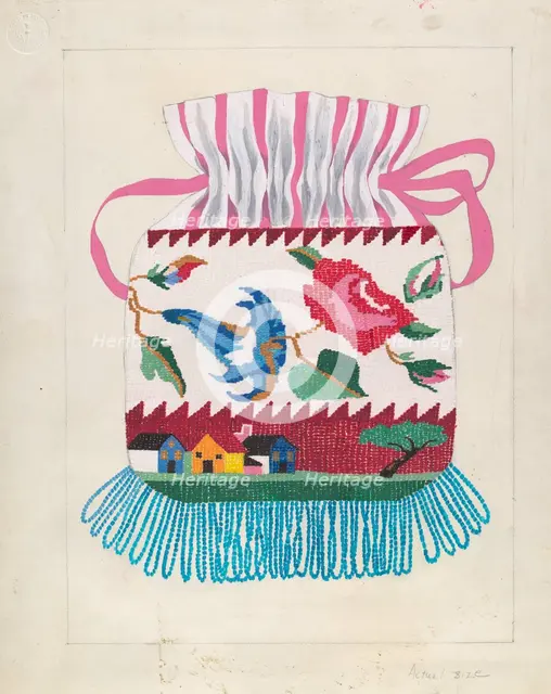 Purse, c. 1936. Creator: Mabel Ritter.