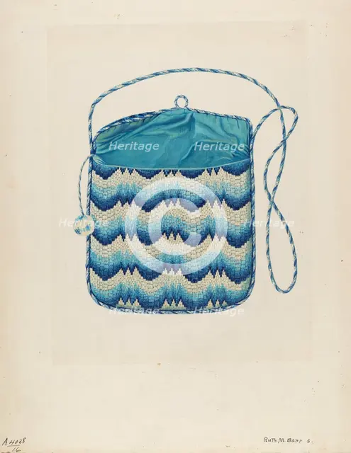 Purse, c. 1937. Creator: Ruth M. Barnes.
