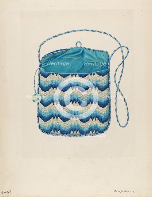 Purse, c. 1937. Creator: Ruth M. Barnes.