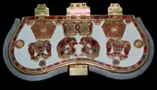 Purse lid from the ship-burial at Sutton Hoo, Suffolk, early 7th century