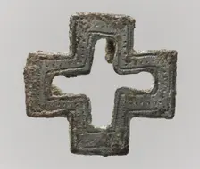 Purse Mount in the Form of a Cross, Frankish, 7th century. Creator: Unknown