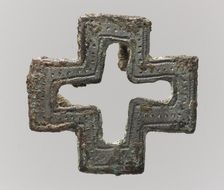 Purse Mount in the Form of a Cross, Frankish, 7th century. Creator: Unknown