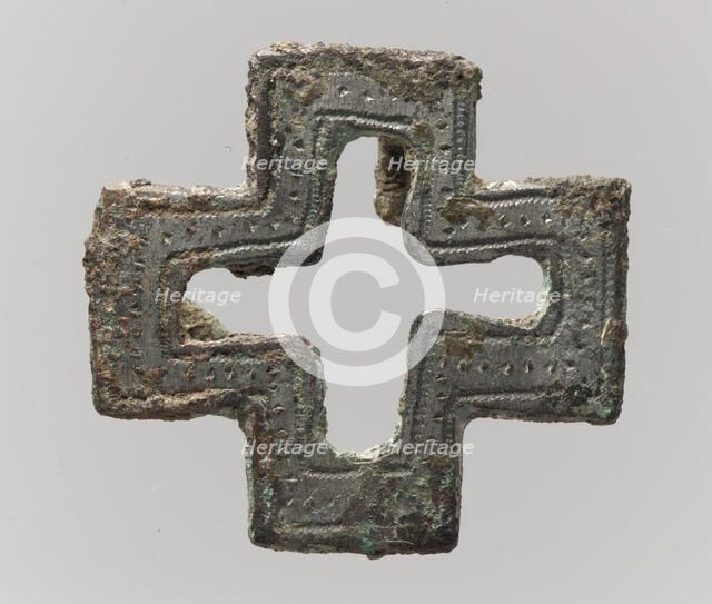 Purse Mount in the Form of a Cross, Frankish, 7th century. Creator: Unknown.