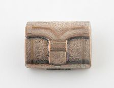 Purse-Shaped Vinaigrette, Birmingham, 1817/18. Creator: Joseph Willmore