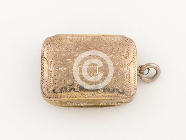 Purse-Shaped Vinaigrette, Birmingham, 1817/18. Creator: Possibly Matthew Linwood and Son.
