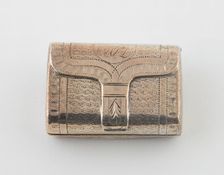 Purse-Shaped Vinaigrette, Birmingham, 1818/19. Creator: John Shaw