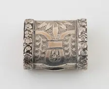 Purse-Shaped Vinaigrette, Birmingham, 1818/19. Creator: Possibly John Turner