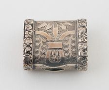 Purse-Shaped Vinaigrette, Birmingham, 1818/19. Creator: Possibly John Turner